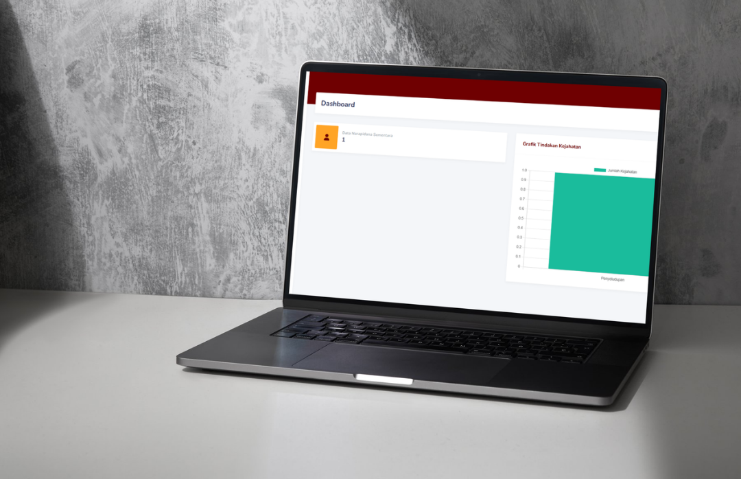 Modern SaaS landing page UI on a laptop screen
